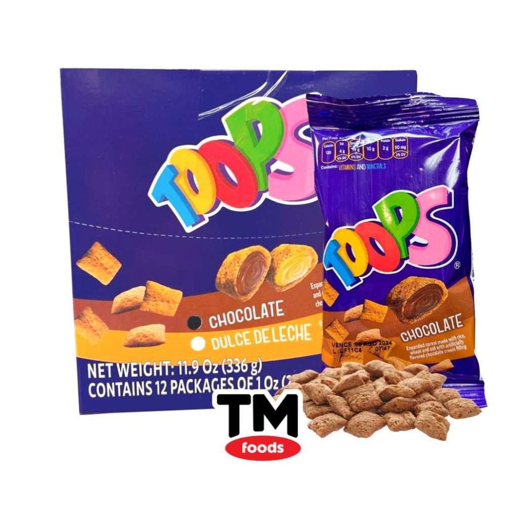 Toops / Flips Chocolate Caja 12 x 28g - TM FOODS Austin
