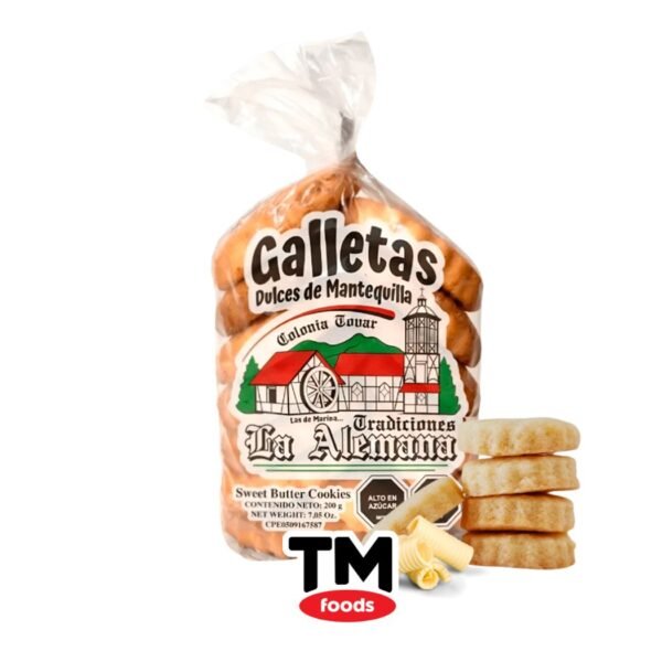 Galletas dulces de Mantequilla La Alemana 7.0 oz