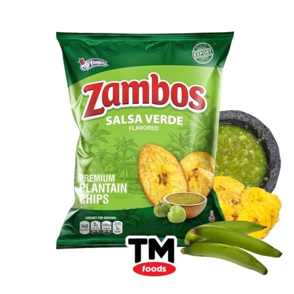 Zambos Platanitos Chips Salsa Verde Yummies 5.3Oz